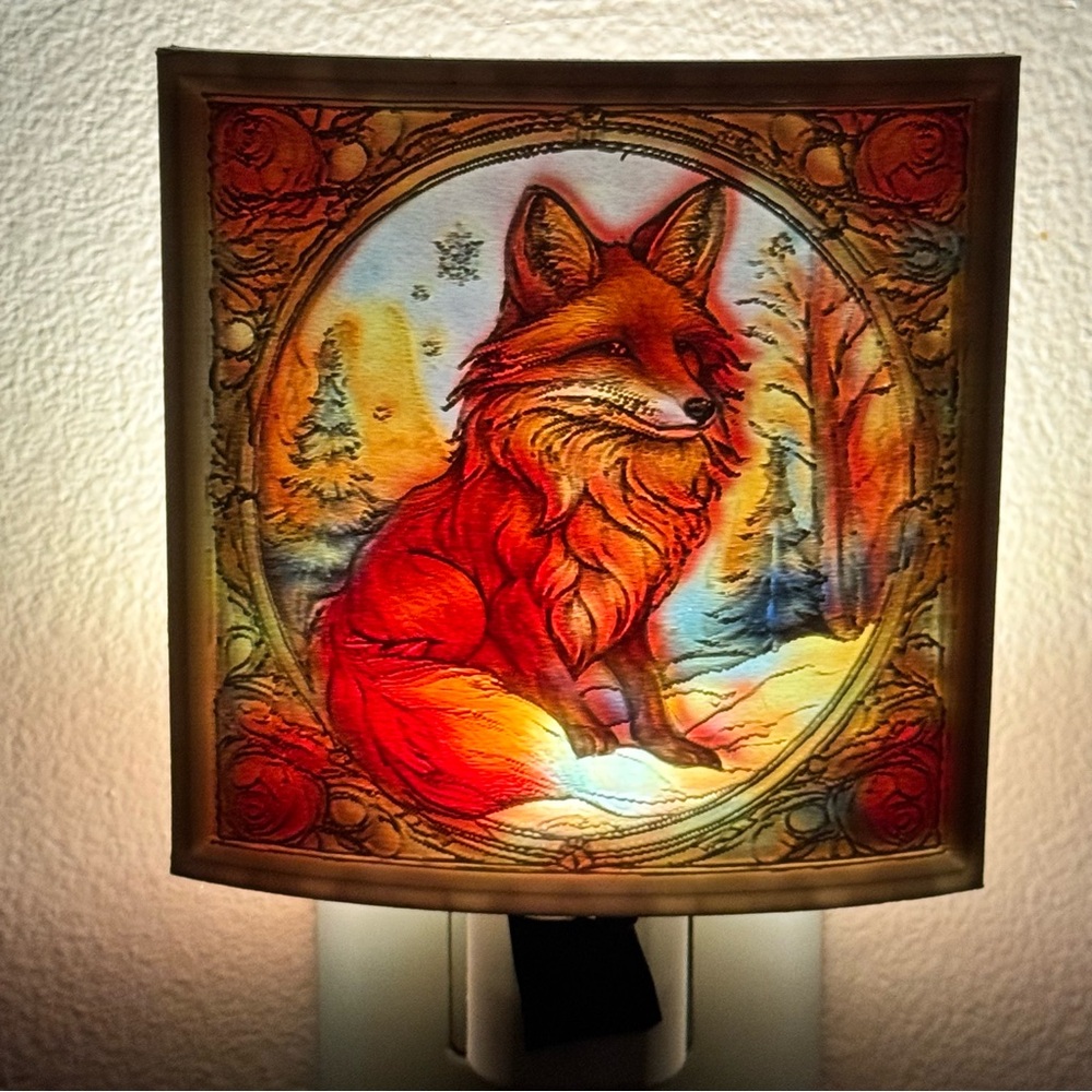 Vibrant Fox Night Light Lithophane